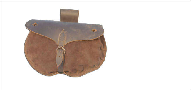 15th Century Soldiers Pouch - Roughout