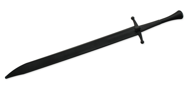 Synthetic Langes Messer Sparring Sword - Black Blade & Hilt
