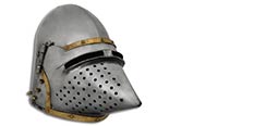 Houndskull Bascinet Helmet, 14G Large