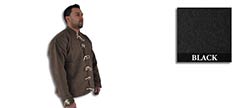 15th C Doublet, Wool/Cotton, Black-Special Closeout Price