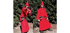Medieval Hooded Cloak - Red-Special Closeout Price