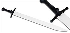 Synthetic Messer Sparring Sword - White Blade / Black Hilt 