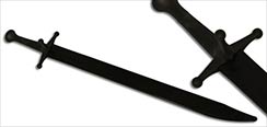 Synthetic Messer Sparring Sword - Black Blade & Hilt 