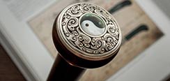 Damascus Taiji Sword Cane w/ Knife